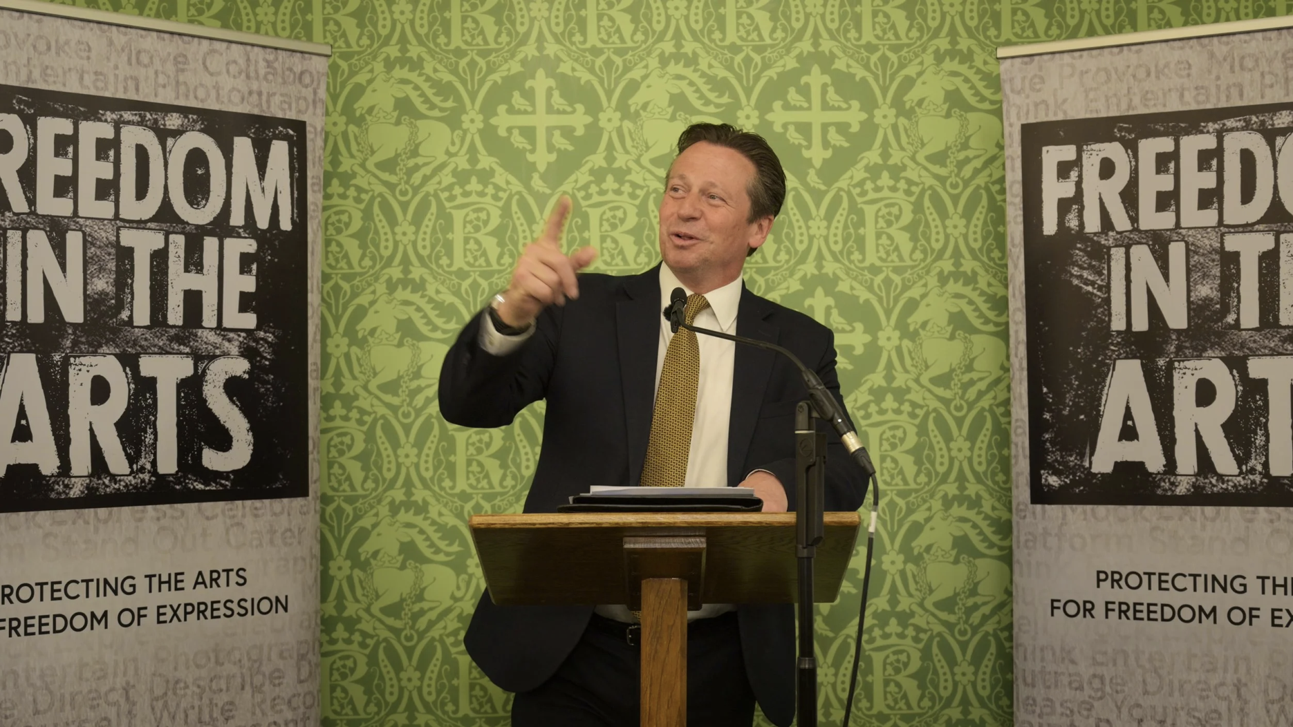 Nigel Huddleston MP speaking at the Westminster launch of The New Boycott Crisis.